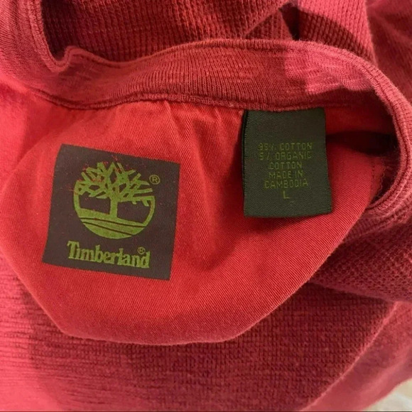 Timberland L red organic cotton Henley long sleeve‎ - Picture 4 of 4